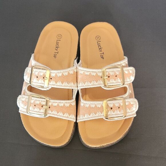 BRAND NEW LUCKY TOP PLATFORM TODDLER OPEN-TOE  CORK COMFORTABLE SANDAL - Picture 2 of 16